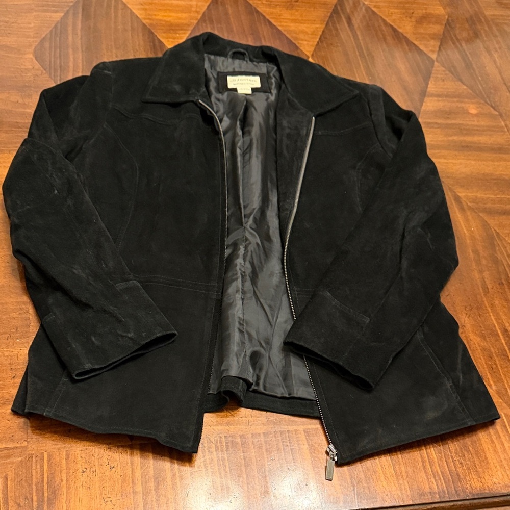 St. John's Bay women’s suede Black Jacket size Medium